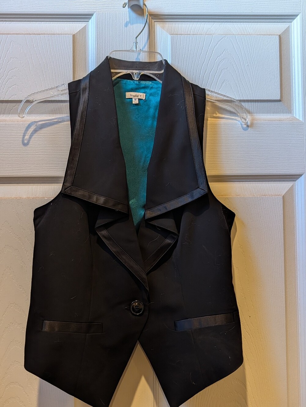 Women's Black Button Up Vest